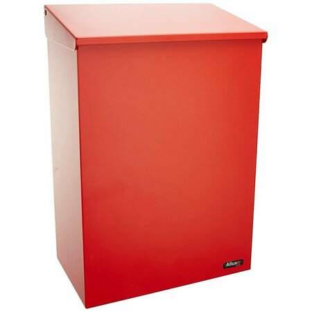 QUALARC Allux 100 Galvanized Steel Wall Mounted Top Load Mailbox, Red ALX-100-RD